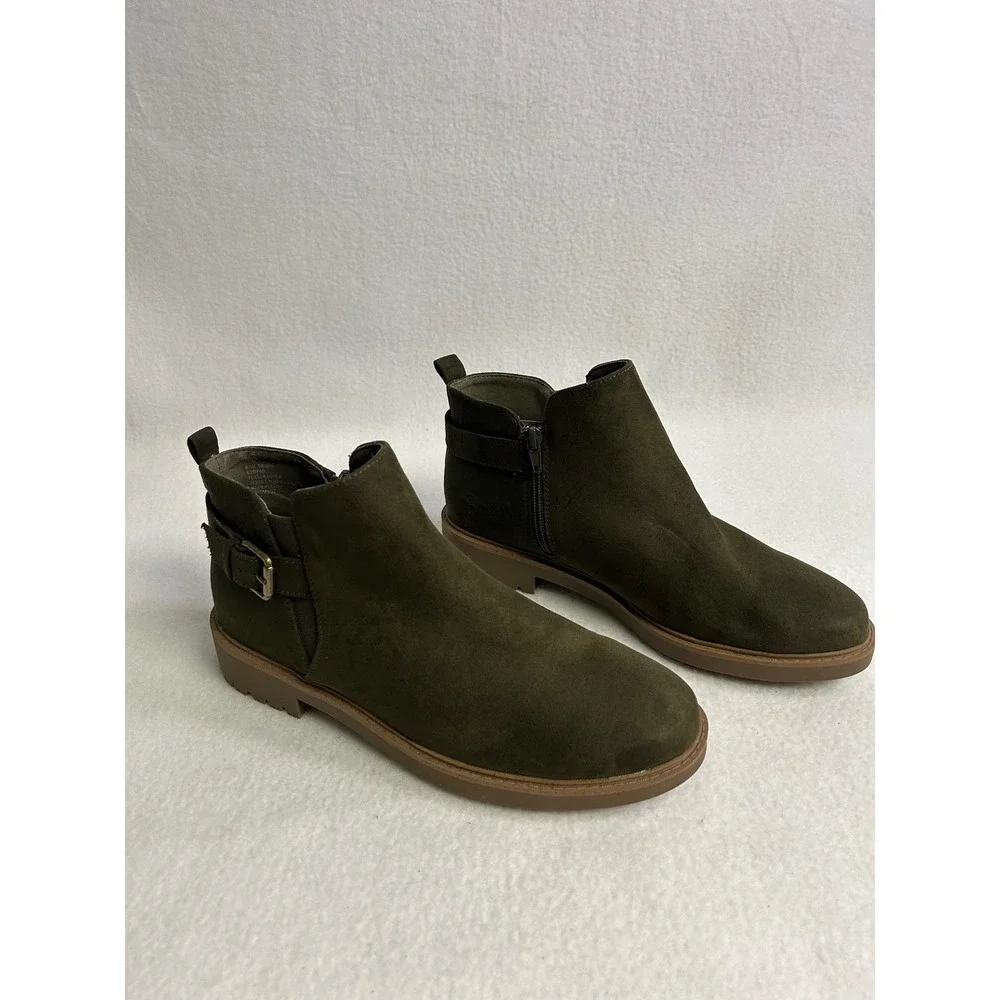 Boho Gorpcore Esprit Womens 8.5M Olive Green Sienna Ankle Bootie E1SIE60